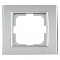 OVIVO Рамка СУ 1 мест. MINA серебро, 401-100000-096