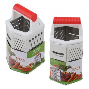 Терка шестигранная, 19см (кратность 3шт!!!), нерж.сталь, пластик AN53-67 Мультидом