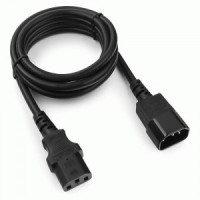 Cablexpert шнур сетевой розетка C13 - вилка C14 (удл-ль для ПК, ИБП) 1.8м, 16A,3x1мм., черн., земл.