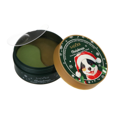 Патчи для глаз от темных кругов тм SADOER Merry Xmas, 60 шт, авокадо и коллаген