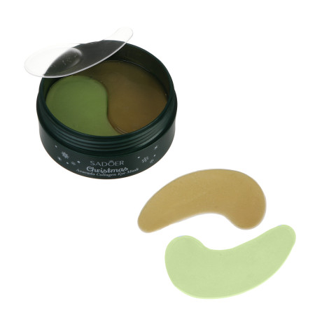 Патчи для глаз от темных кругов тм SADOER Merry Xmas, 60 шт, авокадо и коллаген