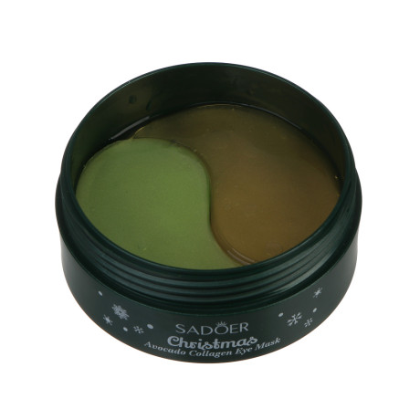 Патчи для глаз от темных кругов тм SADOER Merry Xmas, 60 шт, авокадо и коллаген