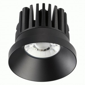 NOVOTECH 357586 NT18 154 черн. встр. св-к IP44 св/д 3000K 2K 10W 100-265V METIS 800lm D79