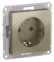 Systeme Electric AtlasDesign мех. роз. СУ 1 мест. шампань (пл.осн., земля, штор.) ATN000545 (10!)