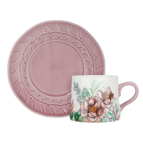 Набор чайный 2 пр., 180мл, MILLIMI, Сирень, фарфор