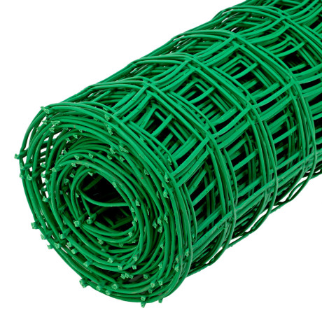Решетка заборная в рулоне, 1 х 20 м, ячейка 83 х 83 мм, пластиковая, зеленая,