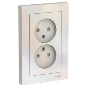 Systeme Electric AtlasDesign роз. СУ 2 мест. жемчуг (пл.осн., штор.) ATN000422 (6!)