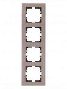 Lezard VESNA рамка акрил СУ 4 мест., верт., кофейная матовая 742-M6780-154
