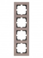 Lezard VESNA рамка акрил СУ 4 мест., верт., кофейная матовая 742-M6780-154