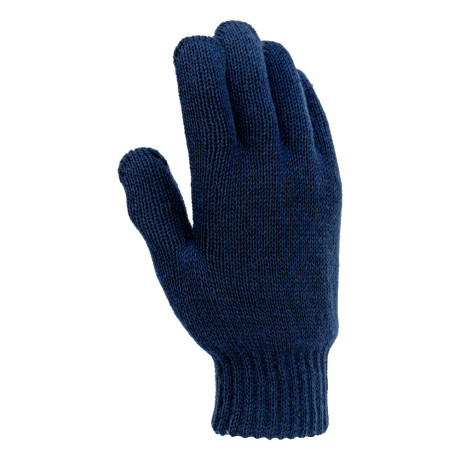 Перчатки трикотажные, акрил, двойные, синий, двойная манжета Сибртех
