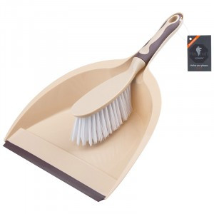 Щетка-сметка с совком (набор) DUST резин кромка, бежевый 105793 Leonord