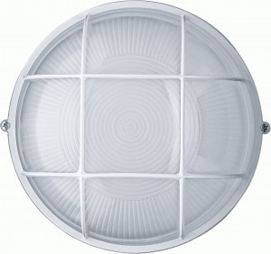 Navigator св-к влагозащит. R2 IP54 100W E27 круг с реш белый NBL-R2-100-E27/WH (12!) 94807