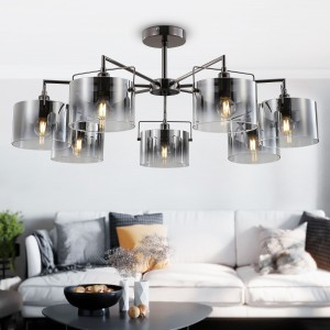 Rivoli люстра 2078-307 Bonnie 7хЕ14 40W 800х800х310 черный жемчуг, дымчатый 55612