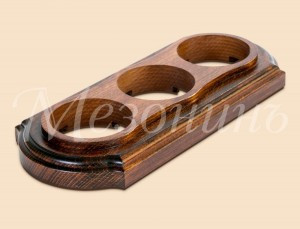 МЕЗОНИНЪ Рамка дерев. трехместная "Элегант" , темный дуб GE70723-26