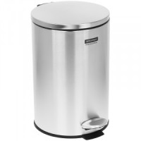 Ведро-контейнер д/мусора (урна) SIMPLE 12л, нерж.сталь, хром 329047 OfficeClean Professional