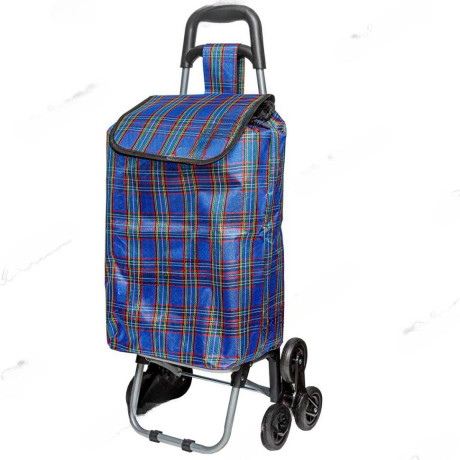 Сумка-тележка 20кг NA1016-3 Синяя клетка х10