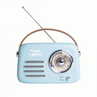 Радиоприемник &quot;БЗРП Fresh РП-338&quot; УКВ 87,5-108МГц,DC5В акк.1.5Ah,BT/USB/AUX голуб 232x87x191мм 10122