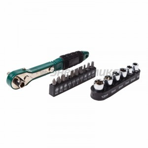 REXANT Набор головок и бит с ключом-трещоткой 17 предметов, 12-6070