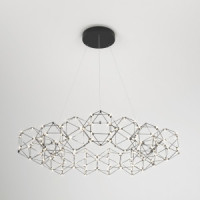 Eurosvet св-к подвес. LED 69W 4000K 4530lm 1060х1060х1500 мет чер жем Uma 90169/15 Умный дом a061152