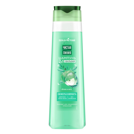 Шампунь для волос ЧИСТАЯ ЛИНИЯ 3 вида, п/б, 385мл