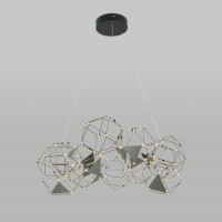 Eurosvet св-к св/д подвес. 55W 5173lm 4000K 930х850х2000 чер. жемчуг Uma Умный дом 90369/12 a065033