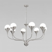 Eurosvet св-к подвесной 8x20W G9 950х950х950 металл белый/никель Calyx 60169/8 a068277