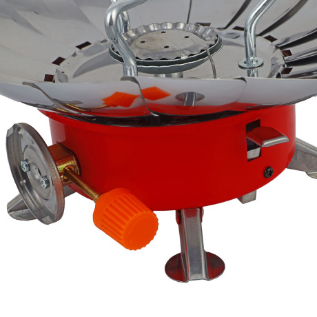 Плитка газ. к бал. с цанг. захватом тм ЕРМАК, портативная, с лепестками, малая