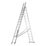 Лестница, 3 х 14 ступеней, алюминиевая, трехсекционная, Сибртех