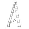 Лестница, 3 х 14 ступеней, алюминиевая, трехсекционная, Сибртех