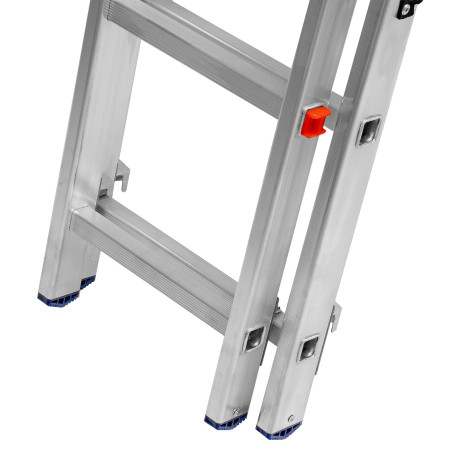 Лестница, 3 х 14 ступеней, алюминиевая, трехсекционная, Сибртех