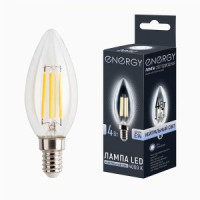 Energy лампа св/д свеча С35F E14 4W(440lm) 4000К 4К 38x100 стекло, филамент(нитев)(10!) 109295
