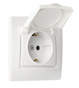 Smartbuy Марс роз. СУ 1-мест. земля, с крышкой 16А белая, керамика  (SBE-02w-16-S1-ZK-c)