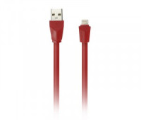 Дата-кабель Smartbuy USB - 8-pin для Apple, плоский, длина 1,2 м, красный (iK-512r red)/60