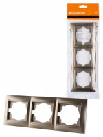 TDM Лама рамка 3 мест. горизонтальная бронза SQ1815-0731