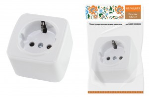 TDM Дача Народная роз. ОУ 1 мест. 16A земля БЕЛЫЙ (10!) SQ1824-0008