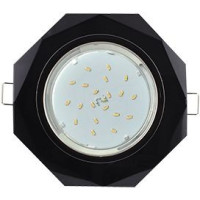 Ecola GX53 H4 5312 св-к Стекло 8-угольник хром-черный 38x133 FP538AECH (10!)