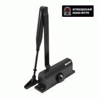 Доводчик дверной БУЛАТ ULTIMATE ДД-100 A-B (40-120 кг) черный, морозостойкий(10)
