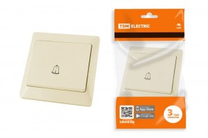 TDM Ильмень кнопка для звонка слон. кость АБС-пластик SQ1823-0107