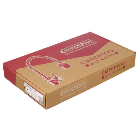 СоюзКран Смеситель для кухни, гибкий излив, керам. картридж 35мм, графит, нерж. сталь, SS01-F132