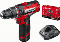 ЗУБР дрель-шуруповерт С1-12, 12В, 30Нм, 1 АКБ (2Ач), ДШЛ-125-21