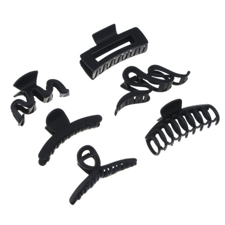 Краб для волос ЮНИLOOK, 8,7-11см, пластик, 6 дизайнов, ACS-95