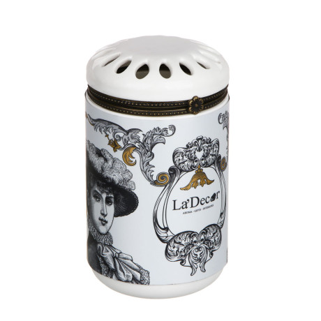 LADECOR Свеча ароматическая в декоративном подсвечнике, 200 гр., соевый воск, керамика, арт,1