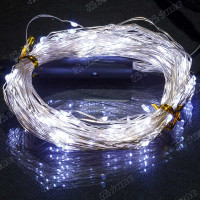 Гирлянда светодиодная ШТОРА НА ЕЛКУ БЕЛЫЙ/Длинна 2м*10 нитей , 200 лампочек, прозрачный провод/