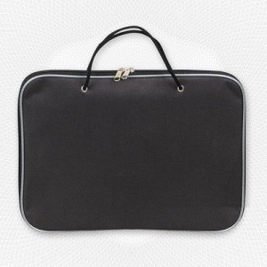 Папка на молнии с ручками офисн. А4 черная, нейлон 85-41 Россия 50485