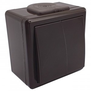 Bylectrica ПРАЛЕСКА АКВА выкл. ОУ 2 кл. IP55 шоколад (А510-2132 шоколад)