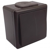 Bylectrica ПРАЛЕСКА АКВА выкл. ОУ 2 кл. IP55 шоколад (А510-2132 шоколад)