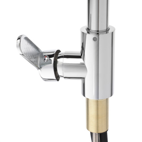 СоюзКран Смеситель для кухни, выдв. излив 4 реж., кер. картридж 35мм, нерж. сталь, хром SS01-T132