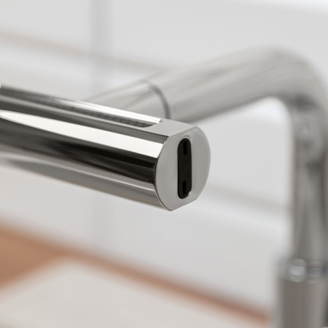 СоюзКран Смеситель для кухни, выдв. излив 4 реж., кер. картридж 35мм, нерж. сталь, хром SS01-T132