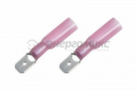 REXANT клемма плоская изол. термоусаживаемая (КПИт штекер - 6.35мм 0.5-1.5мм, цена за шт (100!), 08