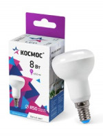 Космос R50 E14 8W (650lm) 6500K 6K матов. 86x50 IC драйвер Lksm_LED8wR50E1465